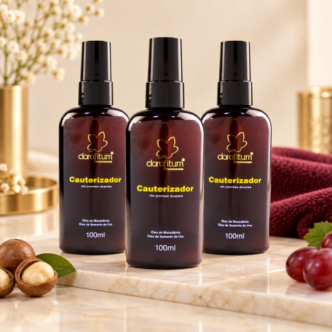 Kit 3 Cauterizadores Pontas Duplas Clorofitum 100ml Macadâmia