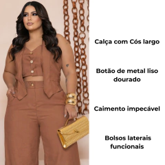 CONJUNTO ALFAIATARIA MARRANT MARROM - loja online