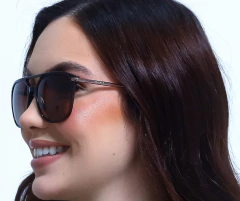 Óculos de sol unissex em acetato FIRENZE Marrom - comprar online