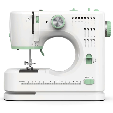 Maquina De Coser Portatil Electrica 16 Puntadas Pedal Luz Color Blanco Smart Tech Fhsm-520 - comprar online