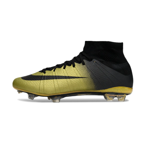 Chuteira Nike Mercurial Superfly 4 Elite Campo - Amarelo/Preto "Cr7"