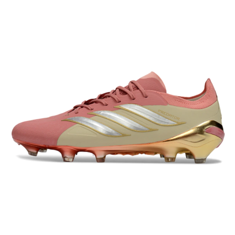Chuteira Adidas Predator Elite 26 Campo FG - Rosa/Dourado