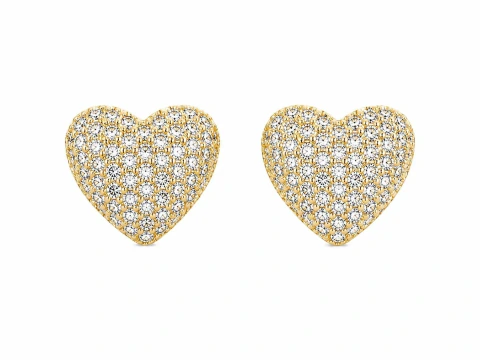 brinco coração microzircrozircônias