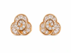 brinco delicado flor microzircônias