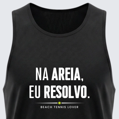 NA AREIA EU RESOLVO - REGATA DRY FIT MASCULINA