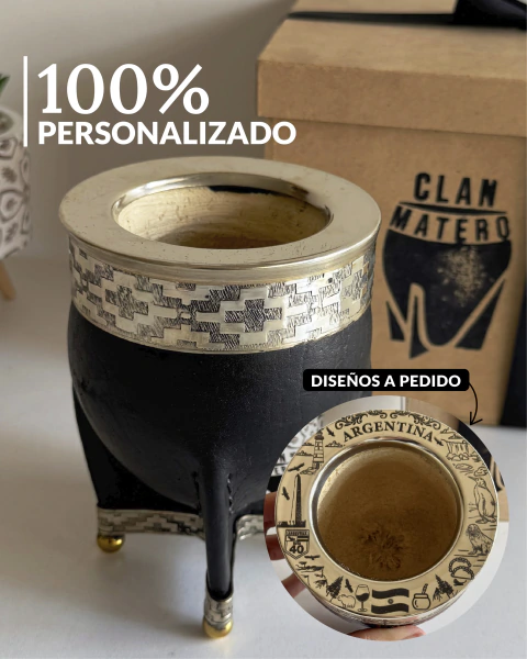Mate Imperial con base y pelotitas GRABADO