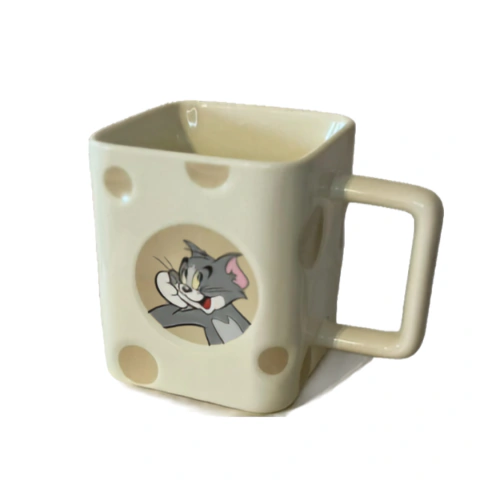Taza queso cuadrada Tom & Jerry