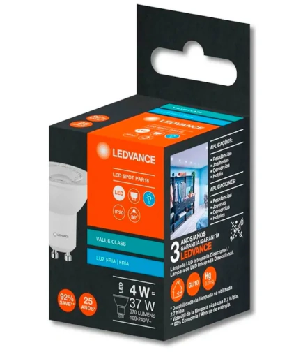 Kit de 10 lampadas Gu10 4w 6500k Ledvance