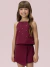 51108028000 – Conjunto Infantil Alfaiataria com Pedrarias e Short Saia Bordô – Petit Cherie - comprar online