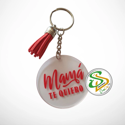 Llavero de Acrílico Transparente (5cm) Personalizado con Vinilo