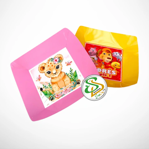 Platos de Cumpleaños Personalizados (18,5x18,5 cm) - Inversiones Sopdie Spa