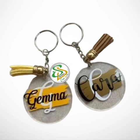 Llavero de Acrílico Transparente (5cm) Personalizado con Vinilo - tienda en línea