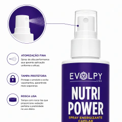 MÁSCARA CAPILAR EM SPRAY | NUTRI POWER | SEM ENXÁGUE - EVOLPY LISS 200 ML - Atacado Ary