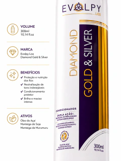 CONDICIONADOR ANTIFRIZZ GOLD & SILVER 300ML - EVOLPY LISS | HIDRATANTE E RECONSTRUTOR - comprar online
