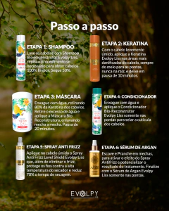 KIT PROFISSIONAL DE BLINDAGEM CAPILAR 6 ETAPAS - EVOLPY LISS - Atacado Ary