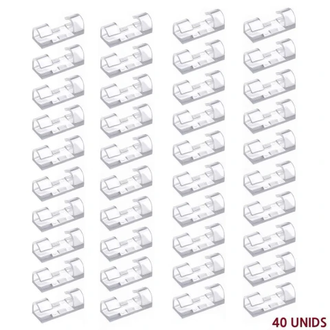 KIT Clips Fixador Organizador de Fios e Cabos Autoadesivo - comprar online