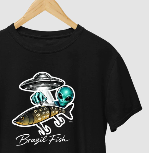 Camiseta PESCADOR DE OUTRO MUNDO – BR Fish | Algodão Premium