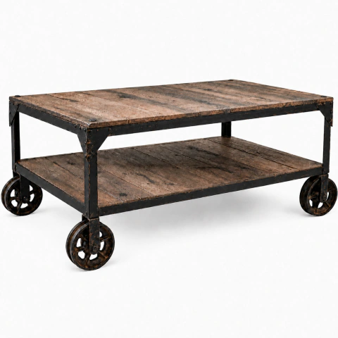 Mesa Ratona De Hierro Con Ruedas MR-97 Old Rider Garage