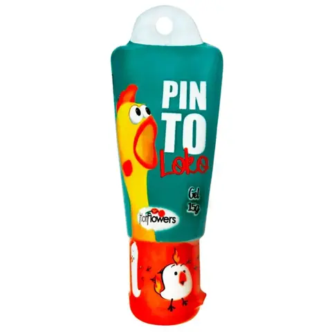 Pinto Loko Gel Estimulante Masculino que Esquenta 15g Linha Brasileirinhos Hot Flowers