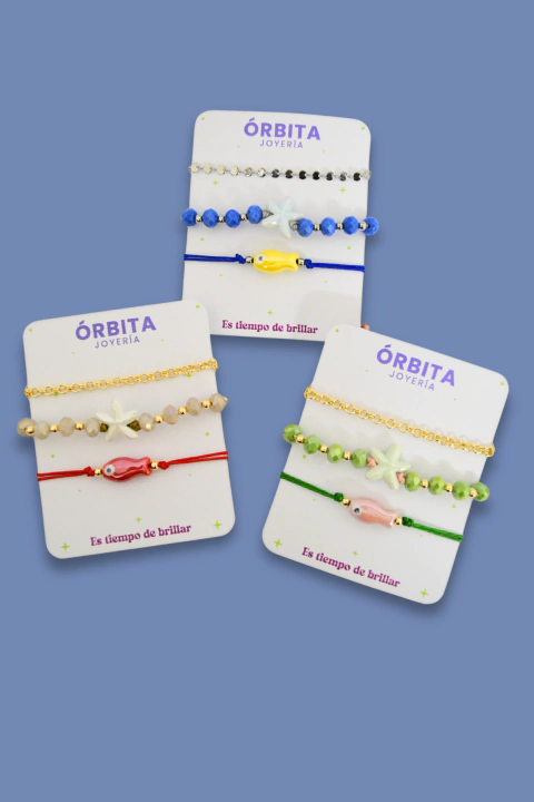 Set pulseras playeras