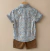 Conjunto Short Café Camisa Azul estampada para Niño - comprar en línea