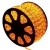 Mangueira Led Redonda 12mm IP67 Amarelo 100m + 4 Conector