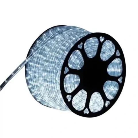 Mangueira Led Redonda 12mm IP67 Branco Frio 100m + 4 Conector