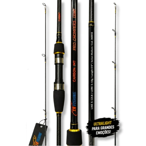 Vara Pro Chompers Light IM7 - 1 Parte para Molinete - TR Fishing