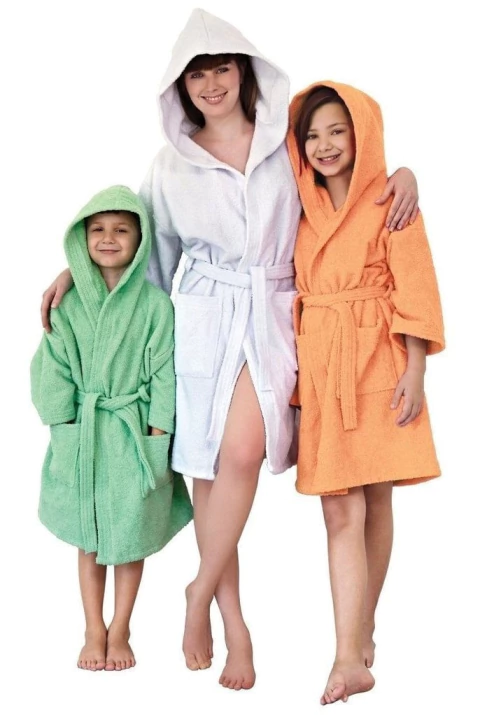 Bata de toalla de niños con capucha