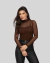 04126 - Blusa Tule Manga Longa Feminina - comprar online