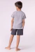 Pijama Masculino Manga Curta Com Short na internet