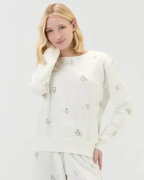 2011172 - Pijama Feminino Manga Longa Com Calca