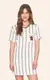 119.1204.850 - Camisola Manga Curta Feminina Listrada com Bordado Take Me With You