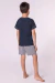 Pijama Masculino Manga Curta com Short - comprar online