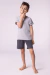 Pijama Masculino Manga Curta Com Short - comprar online
