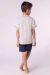Pijama Masculino Manga Curta Com Short Cinza - comprar online