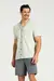 6014261 - Pijama Meia Manga Abertura Frontal Com Bermuda EM Malha Masculino