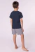 Pijama Masculino Manga Curta com Short - Organização Rinova