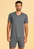 18602 - Pijama Masculino De Microdry Mescla