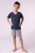 Pijama Masculino Manga Curta com Short na internet