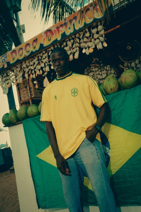 Camisa Over Algodão Brasil - Amarela