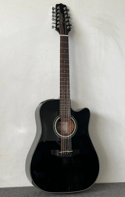 Guitarra Takamine 12 Cuerdas Docerola Electroacustica Black con Bridge Doctor "seminueva"