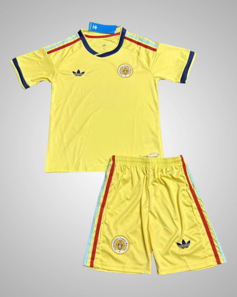 Camisa + Shorts Infantil Seleção Curaçao II 2026/27 - Amarelo