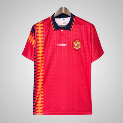 Camisa Seleção Espanha I 1994 - Retrô Torcedor Masculina - Vermelha