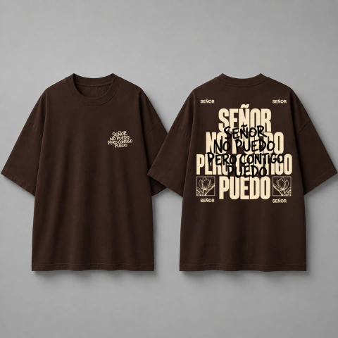 Remera Oversize - Contigo puedo