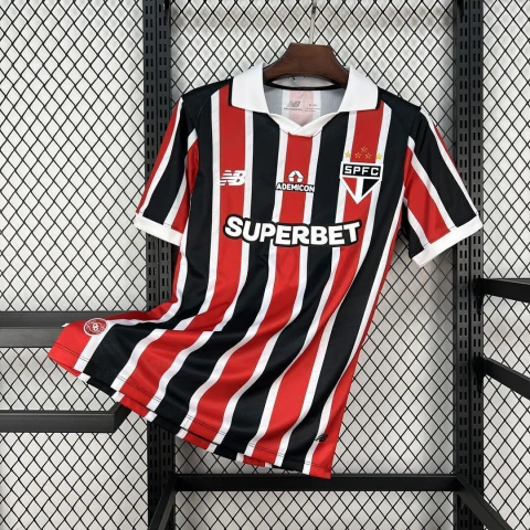 Camisa São Paulo II 26/27 - Torcedor Masculina Vermelha e Preta