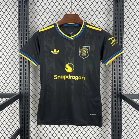 Camisa Manchester United III 25/26 - Torcedor Feminina Preta - comprar online