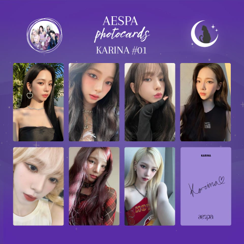 Karina (Aespa) - Kit 7 photocards frente e verso