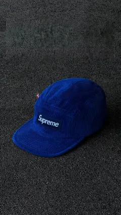 BONÉ SUPREME 5 PANEL COTELE AZUL