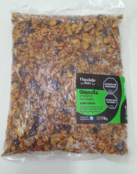 Granola crocante horneada con coco Mandala RAÍZ